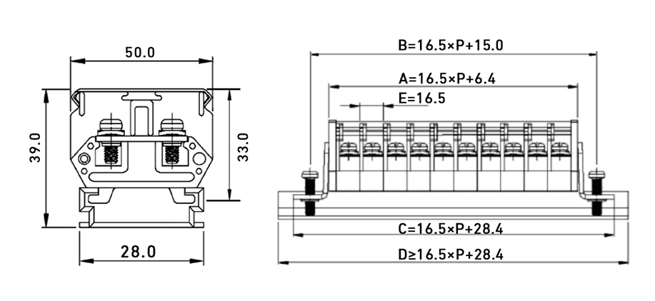 JH9系列板式螺釘接線(xiàn)端子 JH9-60